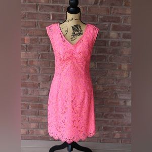 Coral and Pink Lilly Pulitzer Dress Size 4